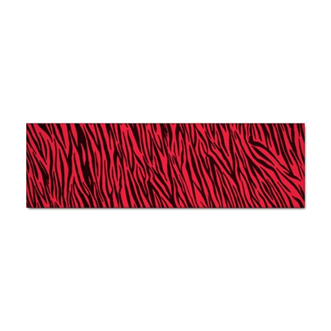 Red Zebra Stripes Sticker (Bumper) from ArtsNow.com Front