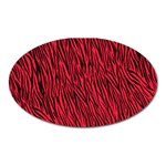 Red Zebra Stripes Magnet (Oval)