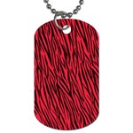 Red Zebra Stripes Dog Tag (One Side)