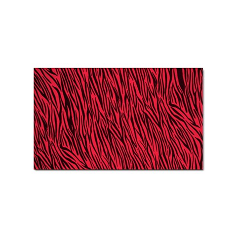 Red Zebra Stripes Sticker Rectangular (10 pack) from ArtsNow.com Front