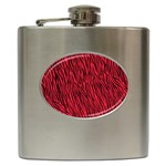 Red Zebra Stripes Hip Flask (6 oz)