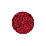 Red Zebra Stripes Golf Ball Marker