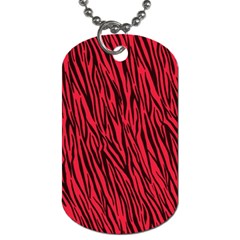 Red Zebra Stripes Dog Tag (Two Sides) from ArtsNow.com Back