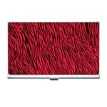 Red Zebra Stripes Business Card Holder