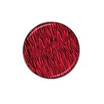 Red Zebra Stripes Hat Clip Ball Marker