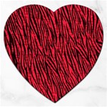 Red Zebra Stripes Jigsaw Puzzle (Heart)