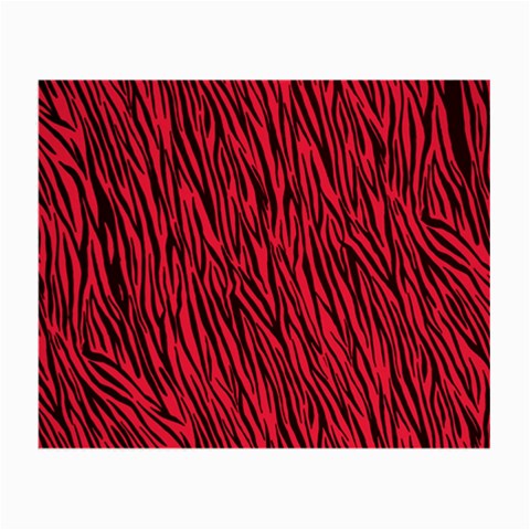 Red Zebra Stripes Small Glasses Cloth from ArtsNow.com Front