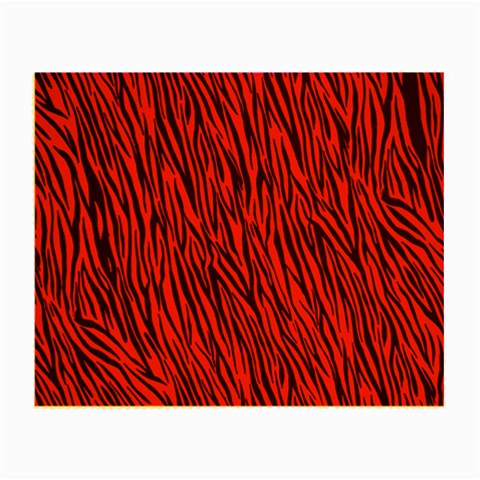 Red Zebra Stripes Small Glasses Cloth from ArtsNow.com Front