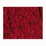 Red Zebra Stripes Small Glasses Cloth