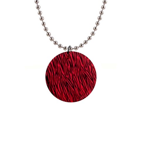 Red Zebra Stripes 1  Button Necklace from ArtsNow.com Front