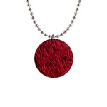 Red Zebra Stripes 1  Button Necklace