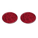 Red Zebra Stripes Cufflinks (Oval)