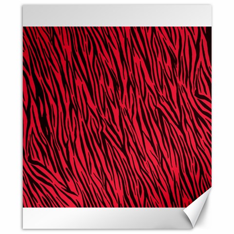 Red Zebra Stripes Canvas 8  x 10  from ArtsNow.com 8.15 x9.66  Canvas - 1