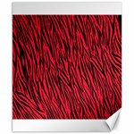 Red Zebra Stripes Canvas 8  x 10 