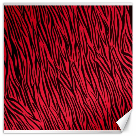 Red Zebra Stripes Canvas 16  x 16  from ArtsNow.com 15.2 x15.41  Canvas - 1