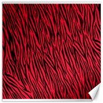 Red Zebra Stripes Canvas 16  x 16 