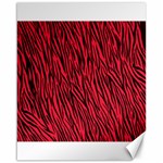 Red Zebra Stripes Canvas 16  x 20 