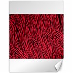 Red Zebra Stripes Canvas 18  x 24 