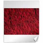 Red Zebra Stripes Canvas 20  x 24 