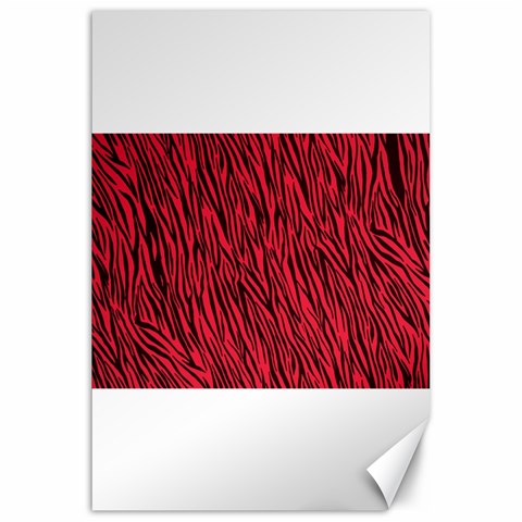 Red Zebra Stripes Canvas 20  x 30  from ArtsNow.com 19.62 x28.9  Canvas - 1