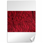 Red Zebra Stripes Canvas 20  x 30 