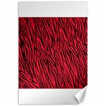 Red Zebra Stripes Canvas 24  x 36 