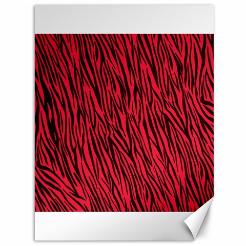 Red Zebra Stripes Canvas 36  x 48  from ArtsNow.com 35.26 x46.15  Canvas - 1