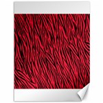 Red Zebra Stripes Canvas 36  x 48 