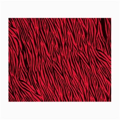 Red Zebra Stripes Small Glasses Cloth (2 Sides) from ArtsNow.com Front