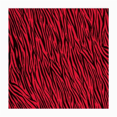 Red Zebra Stripes Medium Glasses Cloth from ArtsNow.com Front