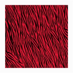 Red Zebra Stripes Medium Glasses Cloth (2 Sides) from ArtsNow.com Front