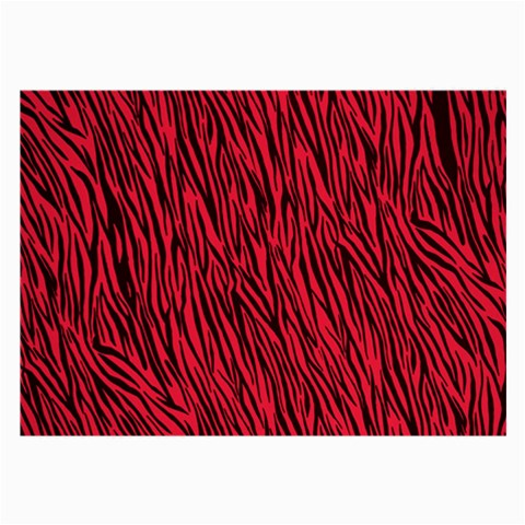 Red Zebra Stripes Large Glasses Cloth from ArtsNow.com Front