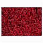 Red Zebra Stripes Large Glasses Cloth