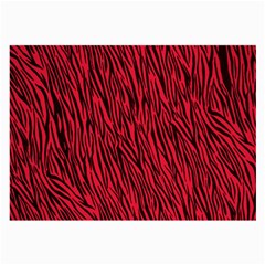 Red Zebra Stripes Large Glasses Cloth (2 Sides) from ArtsNow.com Front