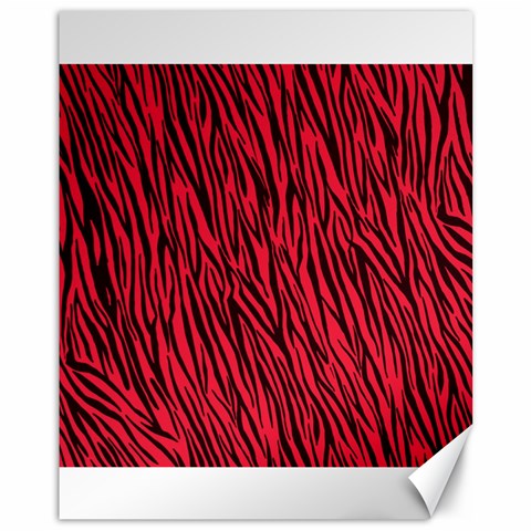 Red Zebra Stripes Canvas 11  x 14  from ArtsNow.com 10.95 x13.48  Canvas - 1