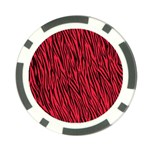 Red Zebra Stripes Poker Chip Card Guard