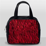 Red Zebra Stripes Classic Handbag (One Side)