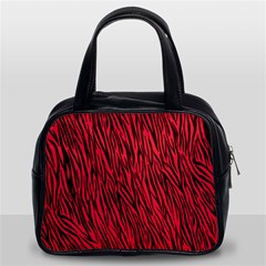 Red Zebra Stripes Classic Handbag (Two Sides) from ArtsNow.com Front