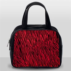 Red Zebra Stripes Classic Handbag (Two Sides) from ArtsNow.com Back