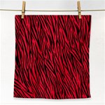 Red Zebra Stripes Face Towel