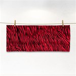 Red Zebra Stripes Hand Towel