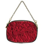 Red Zebra Stripes Chain Purse (One Side)