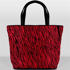 Red Zebra Stripes Bucket Bag from ArtsNow.com Front