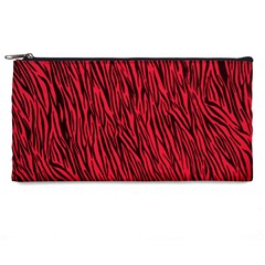 Red Zebra Stripes Pencil Case from ArtsNow.com Front