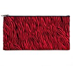 Red Zebra Stripes Pencil Case