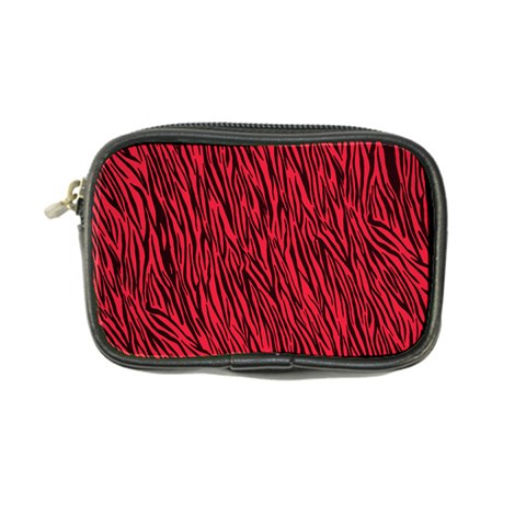 Red Zebra Stripes Coin Purse from ArtsNow.com Front