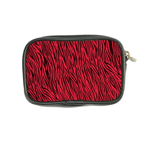 Red Zebra Stripes Coin Purse from ArtsNow.com Back