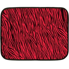 Red Zebra Stripes Double Sided Fleece Blanket (Mini) from ArtsNow.com 35 x27  Blanket Front