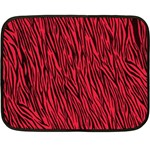 Red Zebra Stripes Double Sided Fleece Blanket (Mini)