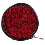 Red Zebra Stripes Mini Makeup Bag